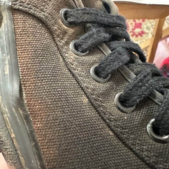 PF Flyers Sandlot Sneakers Black Canvas Hi-Top M8.5 W11 - Picture 8 of 11